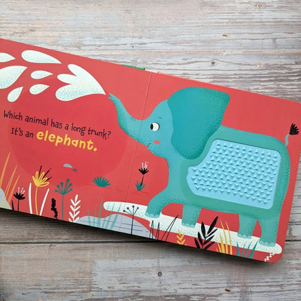 Touch and Feel Silicon Board Book - Safari - Guzzgoggs
