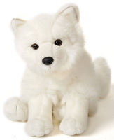 Uni Toys - Arctic Fox, sitting - 23 cm (height) - cuddly/plush toy - Guzzgoggs