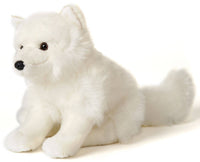 Uni Toys - Arctic Fox, sitting - 23 cm (height) - cuddly/plush toy - Guzzgoggs