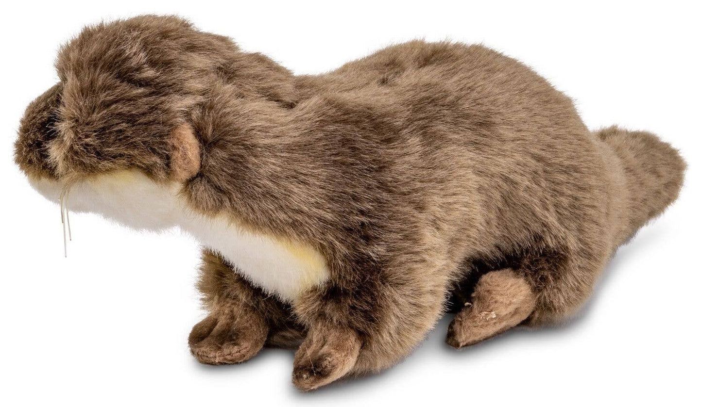 Uni Toys - Baby otter, standing - 26 cm (length) - cuddly/plush toy - Guzzgoggs