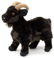 Uni Toys - Black mountain goat - 29 cm (length) - cuddly/plush toy - Guzzgoggs