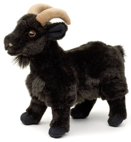 Uni Toys - Black mountain goat - 29 cm (length) - cuddly/plush toy - Guzzgoggs