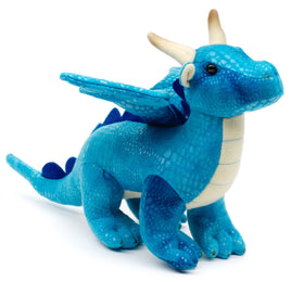 Uni Toys - Blue Dragon - 26 cm (length) - cuddly/plush toy - Guzzgoggs