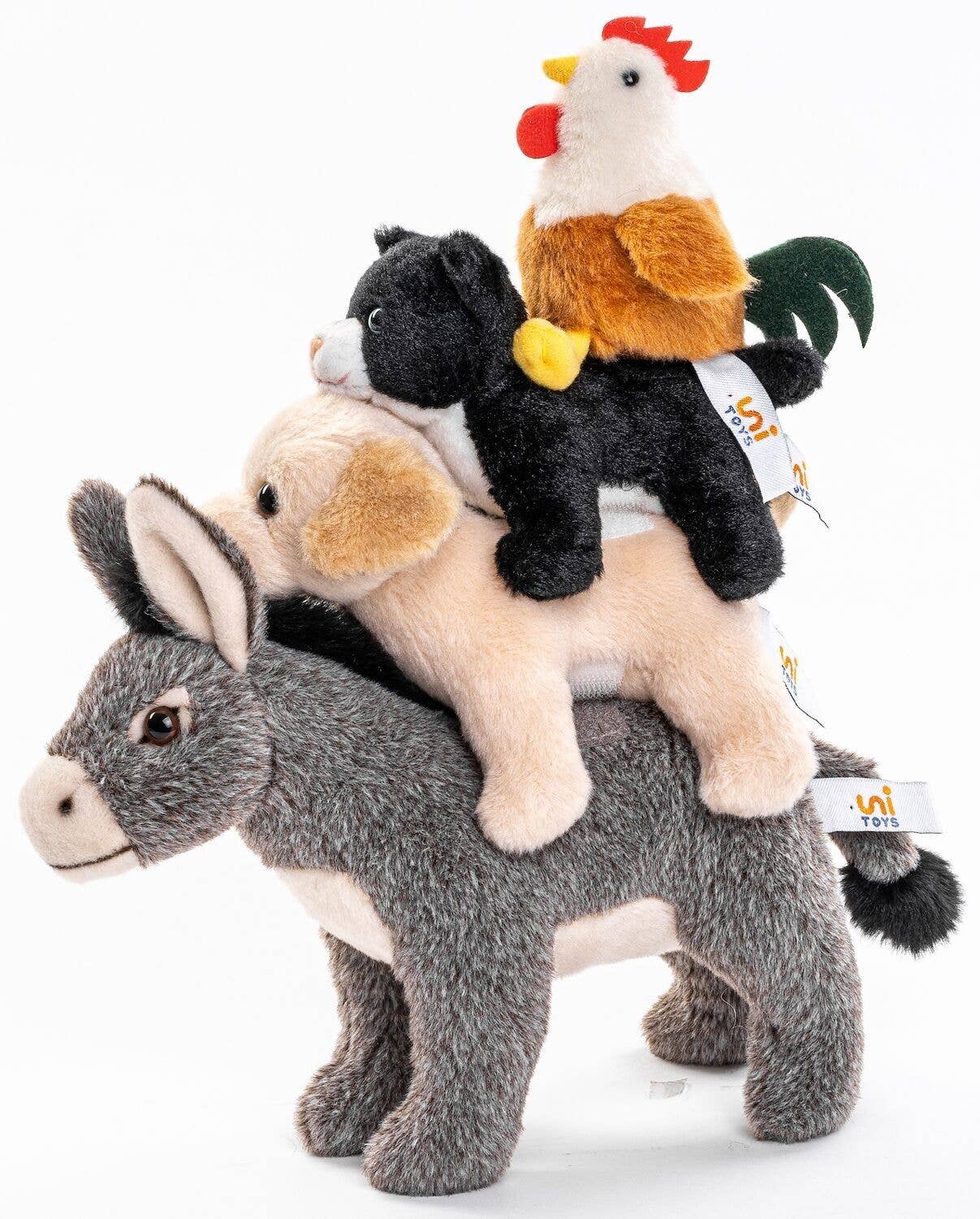 Uni Toys - Bremen Town Musicians - 32 cm (height) - soft / plush toy - Guzzgoggs