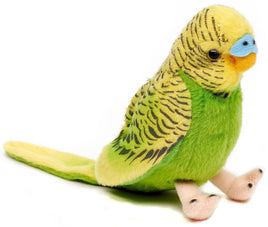 Uni Toys - Budgie (Green) 12cm - With Voice - Plush - Guzzgoggs