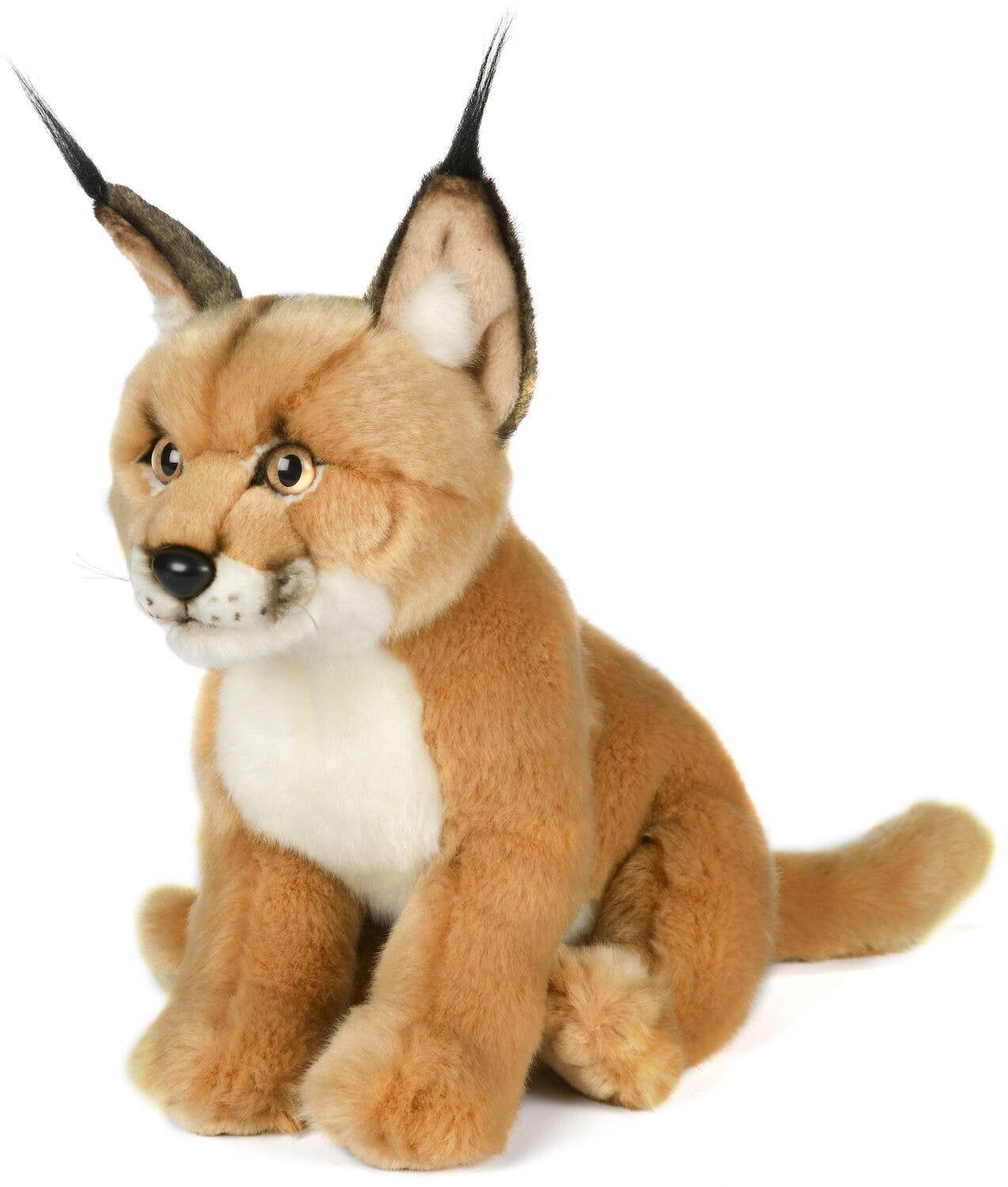 Uni Toys - Caracal, Sitting - 30 cm (height) Plush - Guzzgoggs