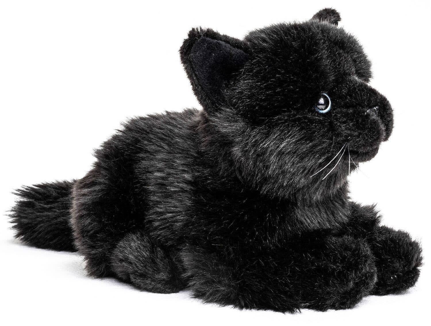 Uni Toys - Cat Lying Down (Black) - 20cm Plush - Guzzgoggs