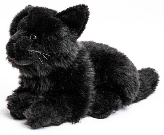 Uni Toys - Cat Lying Down (Black) - 20cm Plush - Guzzgoggs