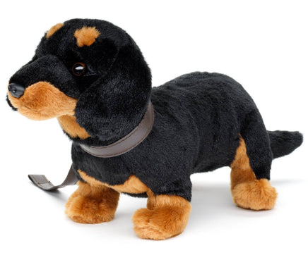 Uni Toys - Dachshund with Leash - cuddly/plush toy - Guzzgoggs