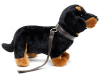 Uni Toys - Dachshund with Leash - cuddly/plush toy - Guzzgoggs