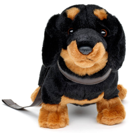 Uni Toys - Dachshund with Leash - cuddly/plush toy - Guzzgoggs