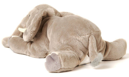 Uni Toys - Elephant lying down - 27 cm (length) - cuddly/plush toy - Guzzgoggs