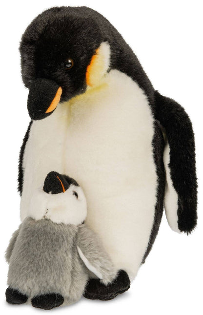 Uni Toys - Emperor Penguin with Baby - 26 cm (height) Soft Plush Toy - Guzzgoggs