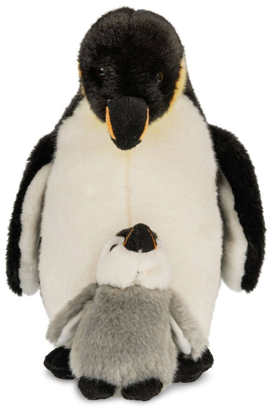 Uni Toys - Emperor Penguin with Baby - 26 cm (height) Soft Plush Toy - Guzzgoggs
