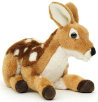 Uni Toys - Fawn lying down - 17 cm (length) - cuddly/plush toy - Guzzgoggs