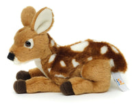 Uni Toys - Fawn lying down - 17 cm (length) - cuddly/plush toy - Guzzgoggs