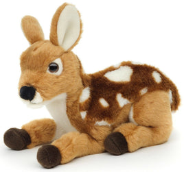 Uni Toys - Fawn lying down - 17 cm (length) - cuddly/plush toy - Guzzgoggs