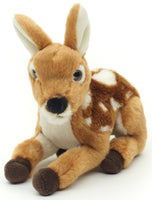 Uni Toys - Fawn lying down - 17 cm (length) - cuddly/plush toy - Guzzgoggs