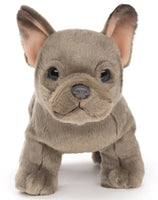 Uni Toys - French Bulldog (grey) cuddly/plush toy - Guzzgoggs