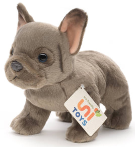 Uni Toys - French Bulldog (grey) cuddly/plush toy - Guzzgoggs