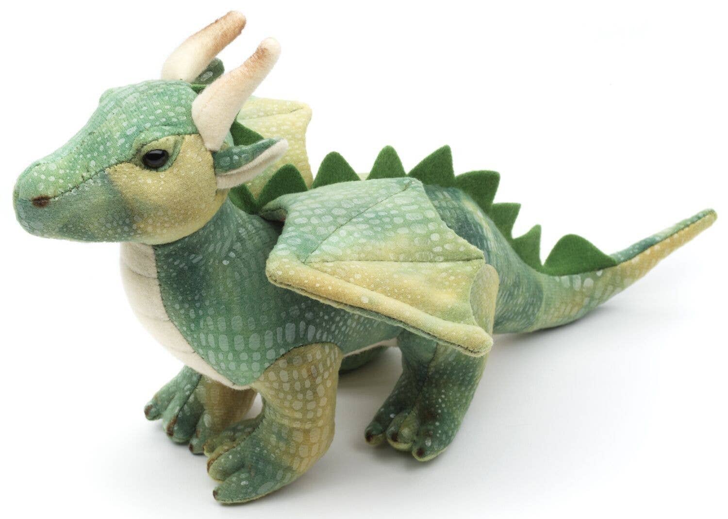 Uni Toys - Green Dragon - 26 cm (length) - Soft Plush Toy - Guzzgoggs