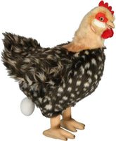 Uni Toys - Hen with egg - 37 cm (height) - cuddly/plush toy Chicken - Guzzgoggs