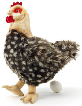 Uni Toys - Hen with egg - 37 cm (height) - cuddly/plush toy Chicken - Guzzgoggs