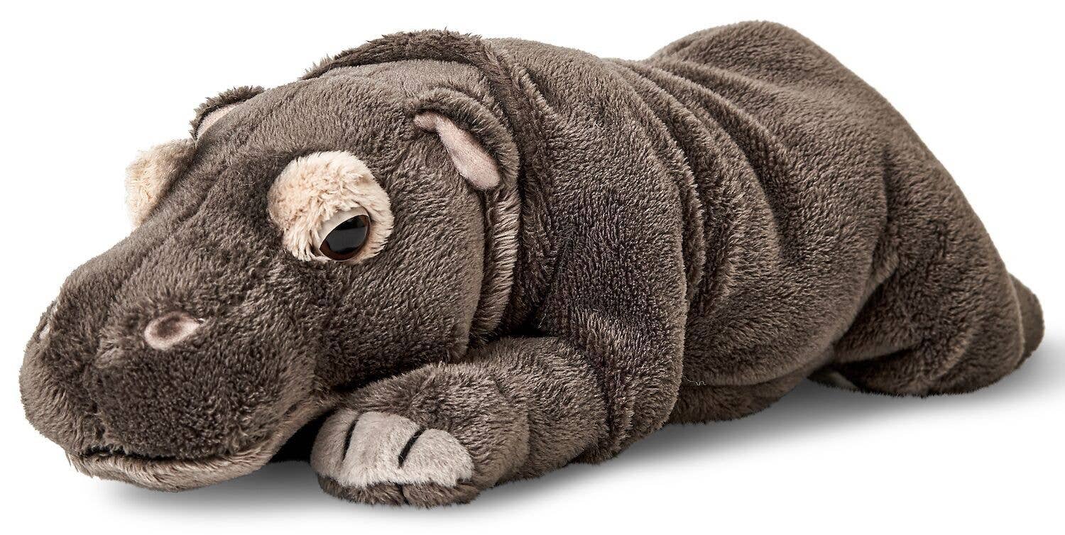 Uni Toys - Hippo lying down - 30 cm (length) - cuddly/plush toy - Guzzgoggs