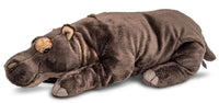 Uni Toys - Hippo lying down - 46 cm (length) - cuddly/plush toy - Guzzgoggs