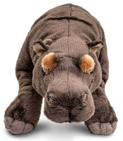Uni Toys - Hippo lying down - 46 cm (length) - cuddly/plush toy - Guzzgoggs