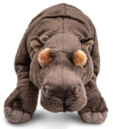 Uni Toys - Hippo lying down - 46 cm (length) - cuddly/plush toy - Guzzgoggs