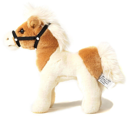 Uni Toys - Horse, standing, beige - white (without saddle) - cuddly/plush toy - Guzzgoggs