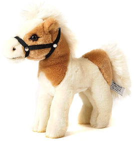 Uni Toys - Horse, standing, beige - white (without saddle) - cuddly/plush toy - Guzzgoggs