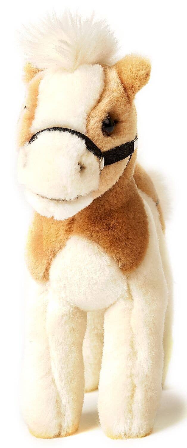 Uni Toys - Horse, standing, beige - white (without saddle) - cuddly/plush toy - Guzzgoggs