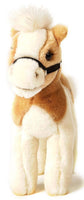 Uni Toys - Horse, standing, beige - white (without saddle) - cuddly/plush toy - Guzzgoggs