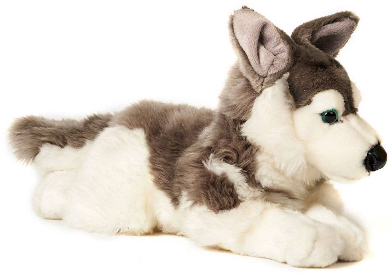 Uni Toys - Husky Lying Down - 40 cm Plush - Guzzgoggs