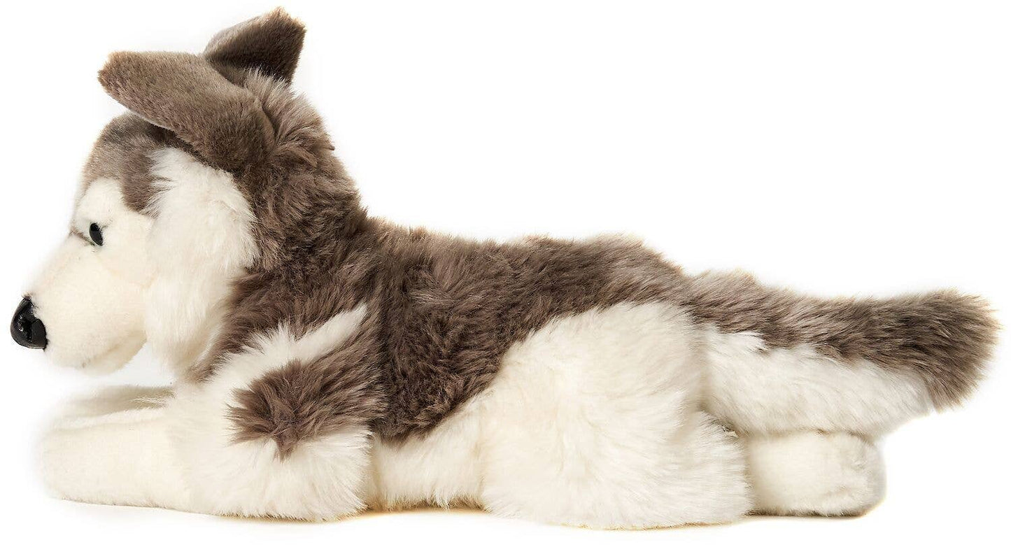 Uni Toys - Husky Lying Down - 40 cm Plush - Guzzgoggs