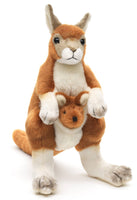 Uni Toys - Kangaroo with Baby - 23 cm Soft Toy Plush - Guzzgoggs