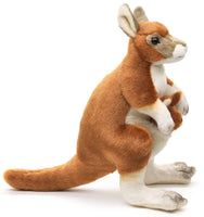 Uni Toys - Kangaroo with Baby - 23 cm Soft Toy Plush - Guzzgoggs