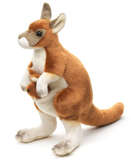 Uni Toys - Kangaroo with Baby - 23 cm Soft Toy Plush - Guzzgoggs