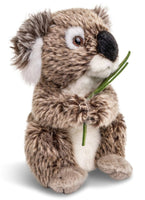 Uni Toys - Koala with leaf, sitting - 16 cm (height) - cuddly/plush toy - Guzzgoggs