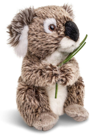 Uni Toys - Koala with leaf, sitting - 16 cm (height) - cuddly/plush toy - Guzzgoggs