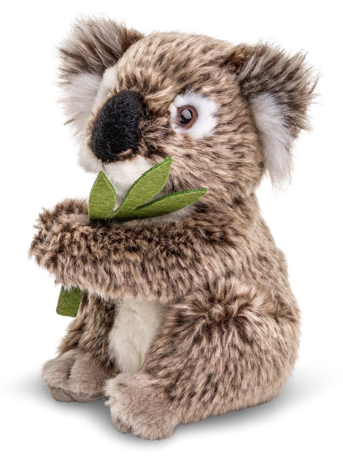 Uni Toys - Koala with leaf, sitting - 16 cm (height) - cuddly/plush toy - Guzzgoggs