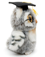 Uni Toys - Owl with doctor hat and glasses - cuddly/plush toy - Guzzgoggs