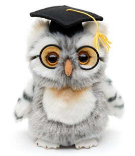 Uni Toys - Owl with doctor hat and glasses - cuddly/plush toy - Guzzgoggs