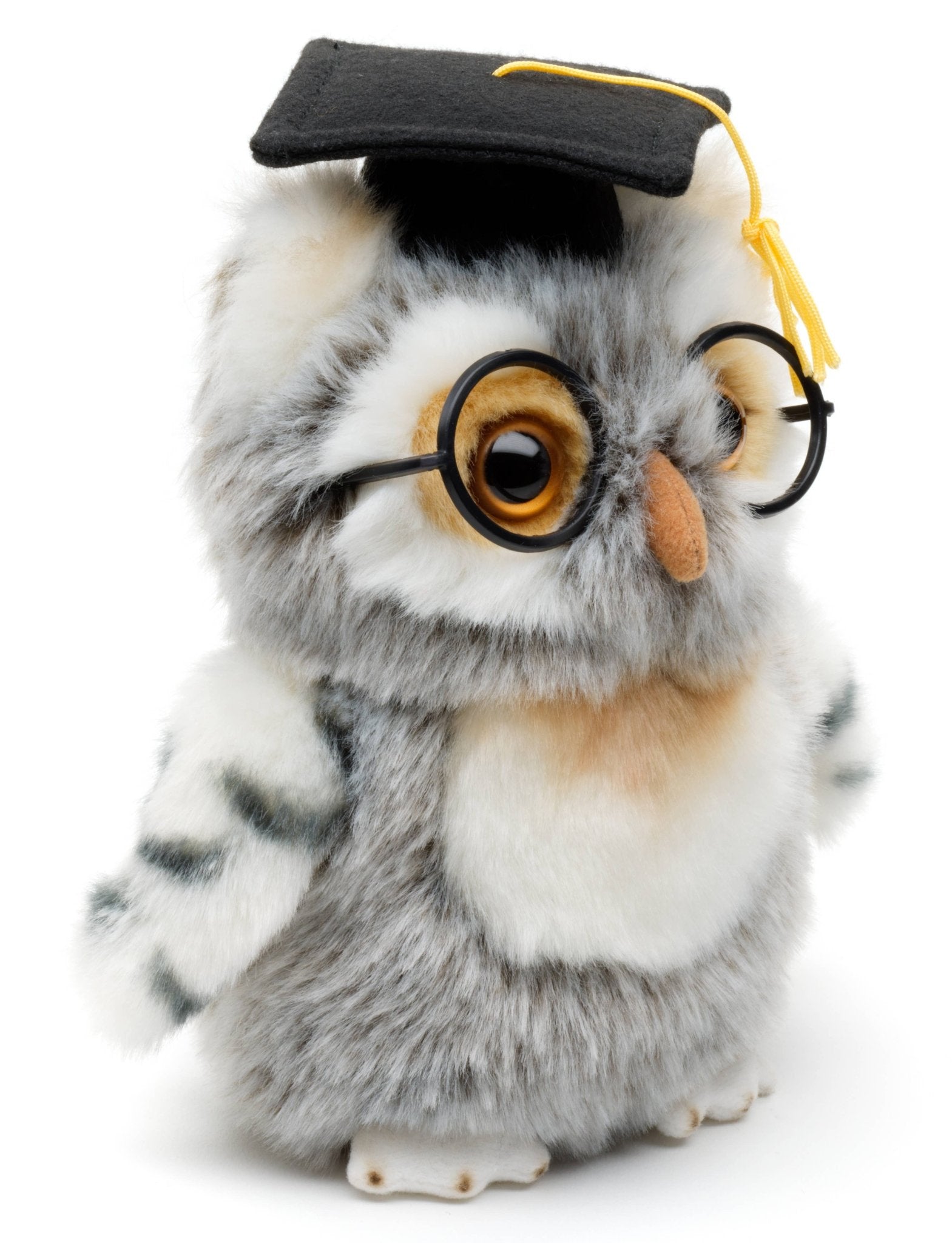 Uni Toys - Owl with doctor hat and glasses - cuddly/plush toy - Guzzgoggs