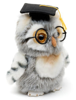 Uni Toys - Owl with doctor hat and glasses - cuddly/plush toy - Guzzgoggs