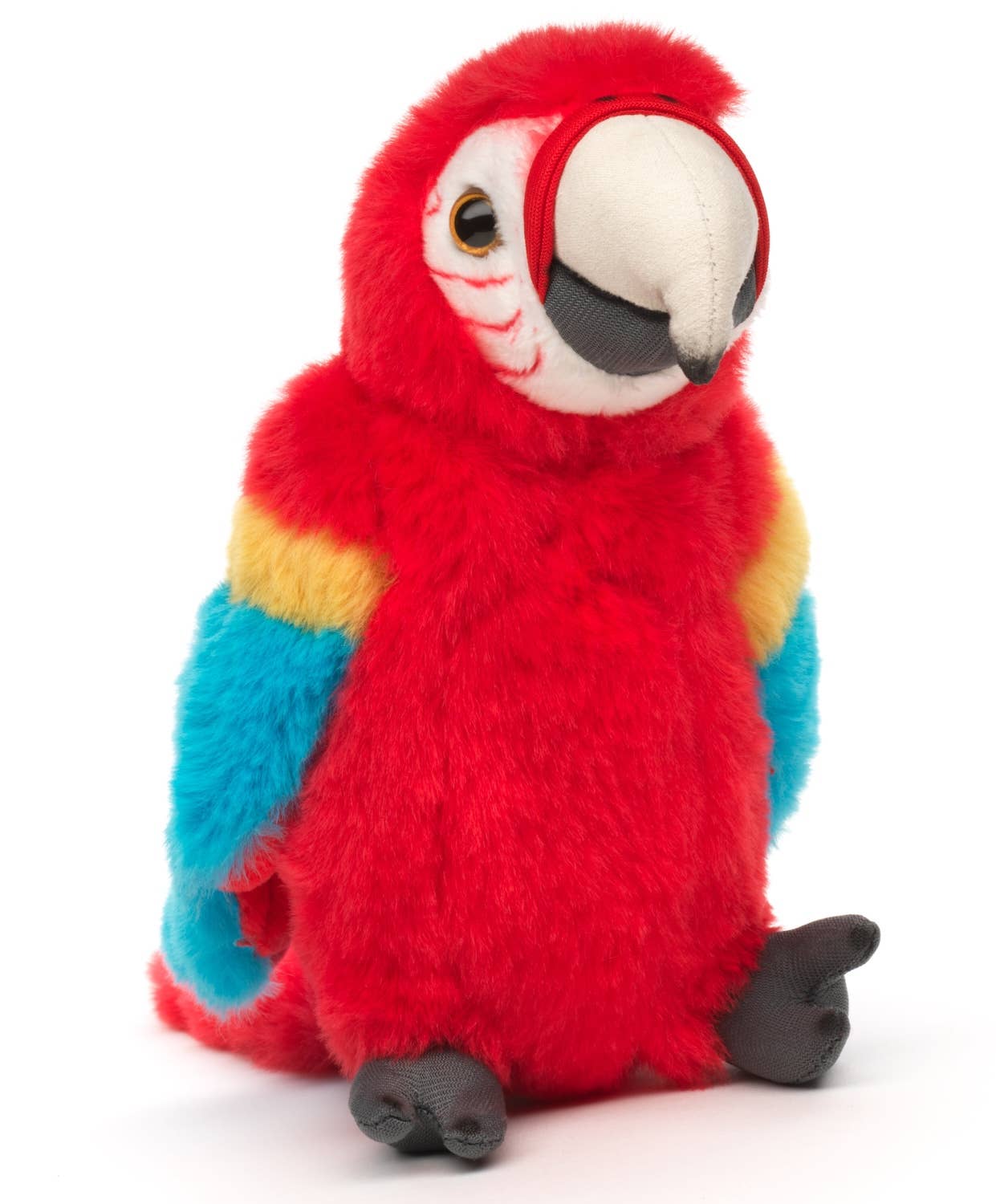 Uni Toys - Parrot (red) - 20 cm (height) - Cuddle/Plush toy - Guzzgoggs
