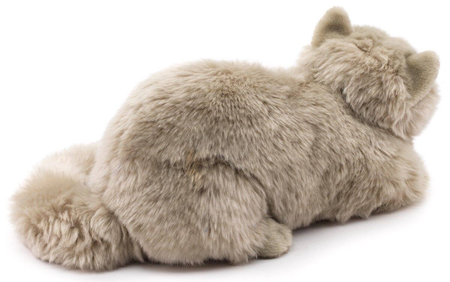 Uni Toys - Persian Cat Grey, Lying Down 38cm Plush - Guzzgoggs