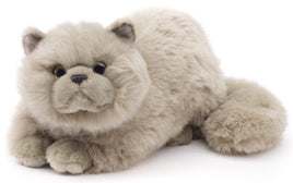 Uni Toys - Persian Cat Grey, Lying Down 38cm Plush - Guzzgoggs